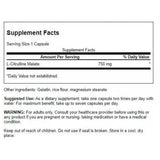 Swanson LCitrulline Malate 750 mg 60 Capsules