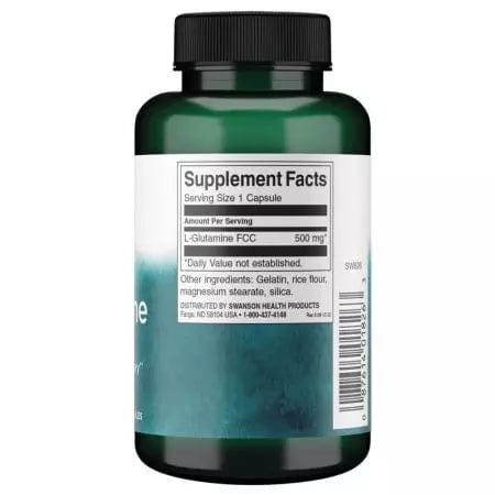 Swanson LGlutamine 500mg 100 Capsules