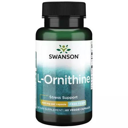 Swanson Lornithine 500 mg 60 veg -kapsler