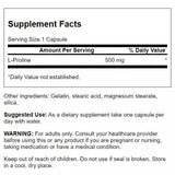 Swanson LProline 500 mg 100 Capsules