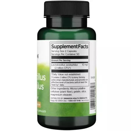 Swanson lactobacillus acidophilus 1 милиард cfu 100 капсули