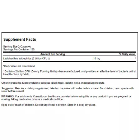 Swanson Lactobacillus acidophilus 1 δισεκατομμύριο CFU 250 κάψουλες