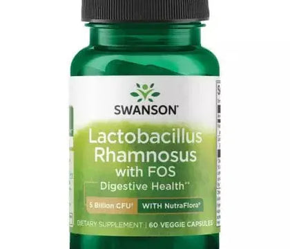 Swanson Lactobacillus Rhamnosus with FOS 60 shelf stable delayed release vegetarian capsules, UK
