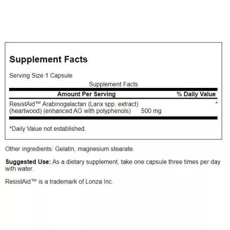 Swanson Larch Tree Arabinogalactan 500 mg 90 Capsules