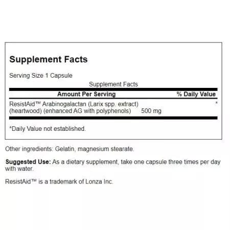 Swanson Larch Tree Arabinogalactan 500 mg 90 Capsules