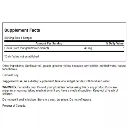 Swanson lutein 40 mg 60 pehmetgelli