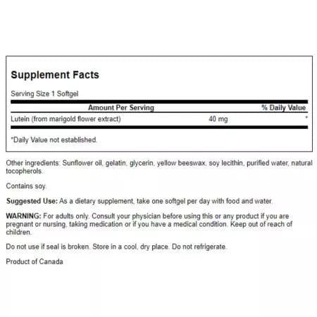 Swanson Lutein 40 mg 60 Softgels