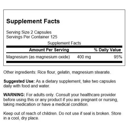 Swanson magneziu 200 mg 250 capsule