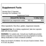 Swanson Magnesium 200 mg 250 Capsules