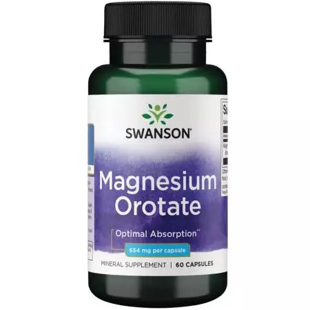 „Swanson Magnes Orotate 654mg 60“ kapsulės