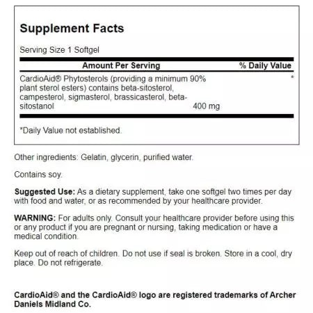 Swanson Máxima Força Planta Esteróis com Cardioaid Phytosterols 60 Softgels