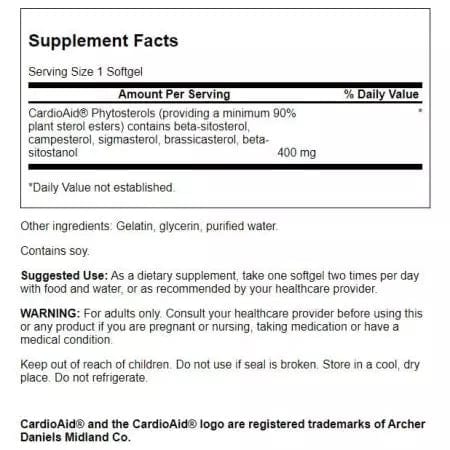 Swanson Maximum Strength Plant Sterols Featuring CardioAid Phytosterols 60 Softgels