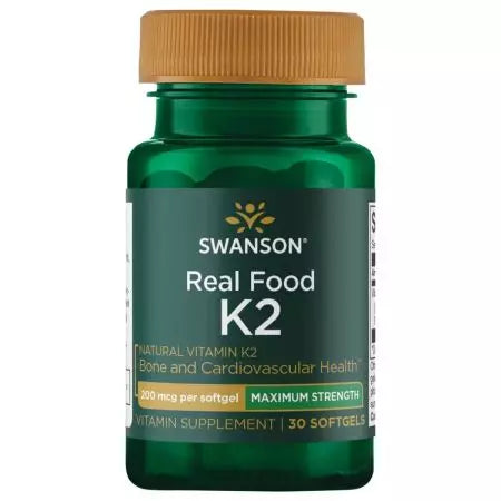 Swanson Maksymalna siła, prawdziwa witamina K2, 200mcg 30 Softgels