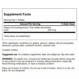 Swanson Maximum Strength, Real Food Vitamin K2, 200mcg 30 Softgels