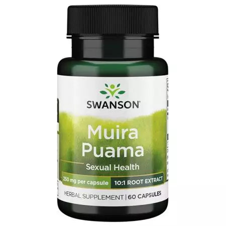 Swanson Muira Puama 250 mg (10: 1 kořenový extrakt) 60 tobolek