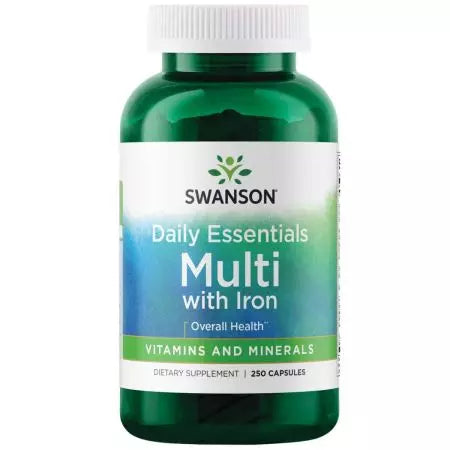 Swanson Daily Essentials Multi met Iron 250 Capsules