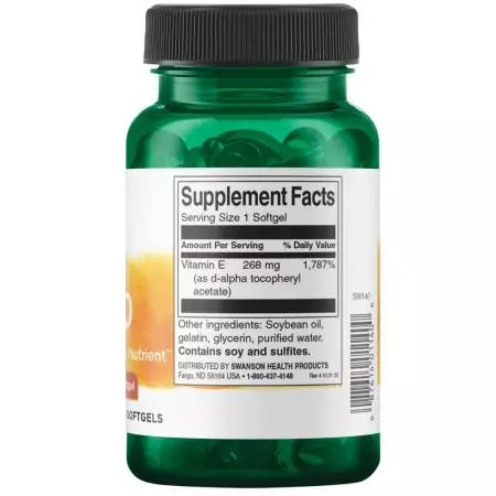 Swanson Natural Vitamin E Natural 400iu (268 mg) 100 Weichgele