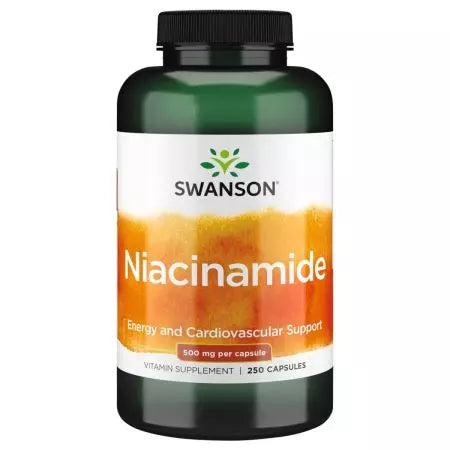 Swanson niacynamid 500 mg 250 kapsułek