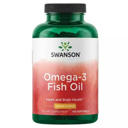 Swanson Omega3 Fish Huile Flavour au citron 150 Gentes soft