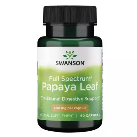 „Swanson Papaya Leaf 400 Mg 60“ kapsulės