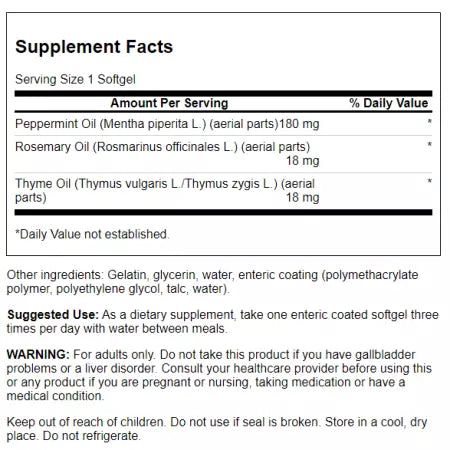 Swanson Peppermint Oil with Rosemary y Tyme 100 Softgels