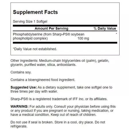 Swanson fosfatidilserina 100 mg 90 Softgels