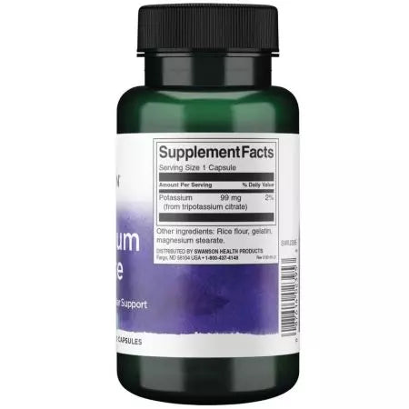 Swanson kaliumcitrat 99 mg 120 kapslar