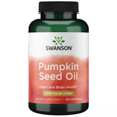 Swanson Pumpkin -siemenöljy 1000 mg 100 pehmeää