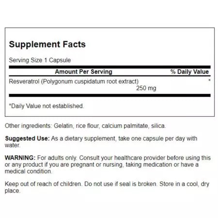 Swanson resveratrol 250mg 30 kapsula