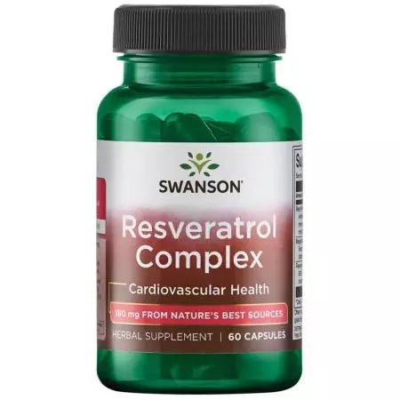 Complejo de resveratrol Swanson 180 mg 60 Cápsulas