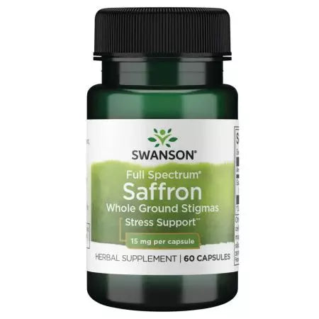 Swanson Saffron Koko maapallon leimat 15 mg 60 kapselia