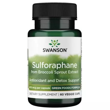 Swanson Sulforaphane di Broccoli Sprout Extract 400 mcg 60 Capsule vegetariane