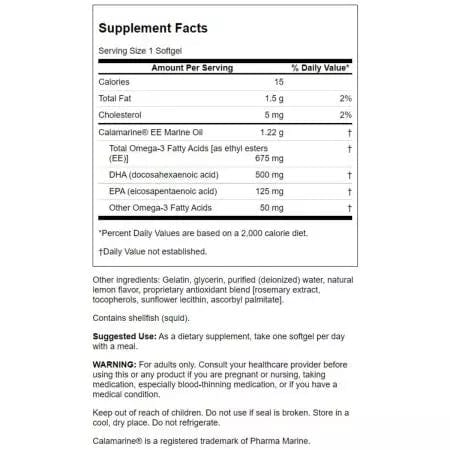 Swanson Super DHA 500 500mg 30 Softgels