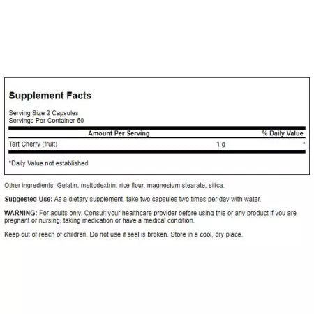 Swanson Tart Cherry 500 mg 120 Cápsulas