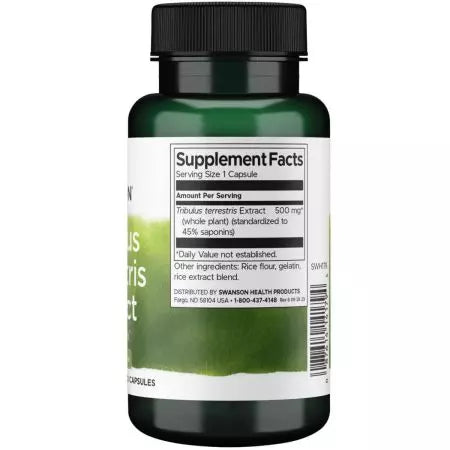 Swanson Tribulus terrestris Extracto 500mg 60 Cápsulas