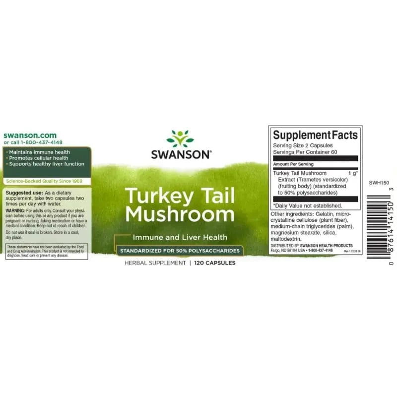 Swanson Turkey Tail Mushroom - 120 caps