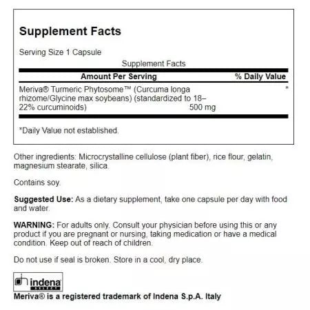 Swanson Turmeric Phytosome με Meriva 500 mg 60 κάψουλες