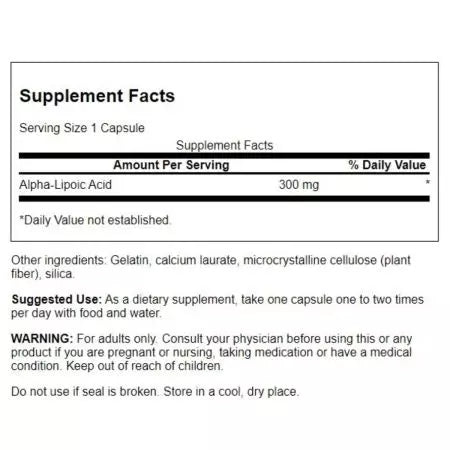 Swanson Ultra Alpha lipoehape 300 mg 120 kapslit