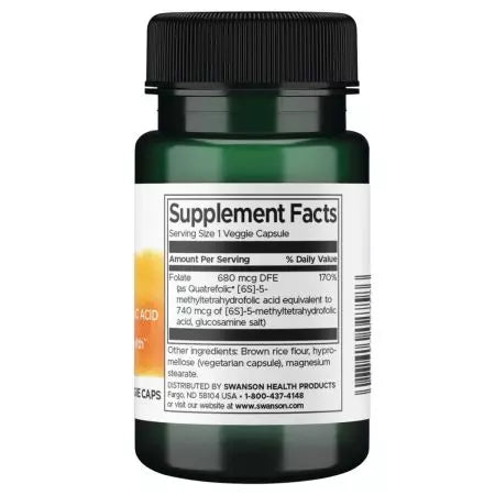 Swanson Ultra Folát 680MCG 30 Veggie Capsules