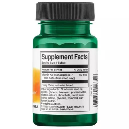 Swanson Ultra Natural Vitamina K2 50mcg 30 Softgels