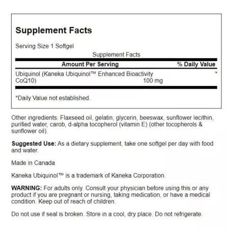 Swanson Ultra Ubiquinol 100mg 60 Softgels