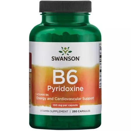 Swanson Vitamin B6 Piridoksin 100 mg 250 kapsul