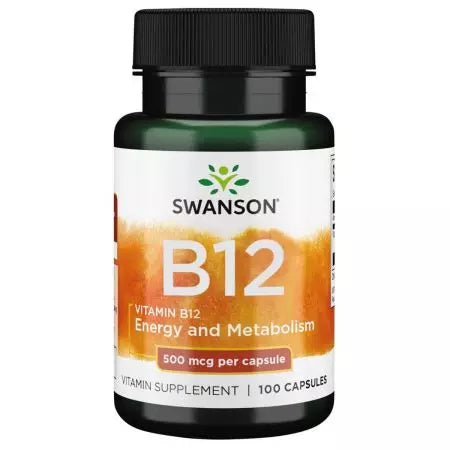 „Swanson Vitamin B12 500mcg 100“ kapsulės