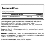 Swanson Vitamin B12 Methylcobalamin 5,000mcg 60 Tablets