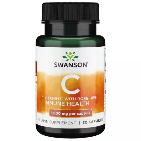 Swanson C vitamīns ar rožu gurniem 1000 mg 30 kapsulas