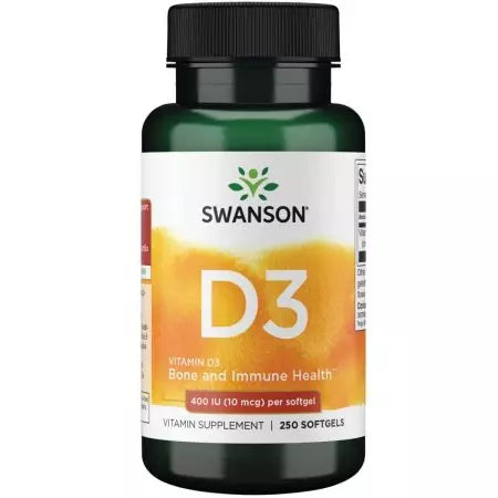 „Swanson“ vitaminas D 400 TV (10 mcg) 250 minkštųjų duobių