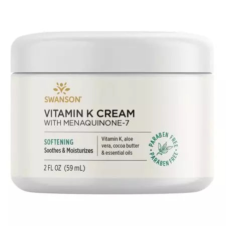 Swanson Vitamin K -Creme mit Menaquinon7 2 Fl oz Creme