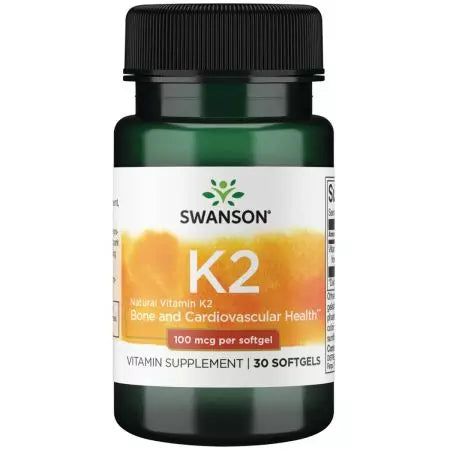 Swanson K2 -vitamin természetes 100 mcg 30 softgeel