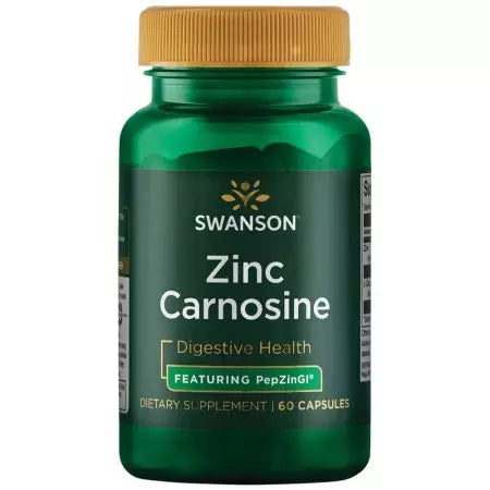 Carnosina de zinco Swanson com Pepzingi 60 cápsulas