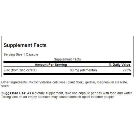 Citrate ψευδαργύρου Swanson - 60 κάψουλες
